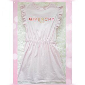 Givenchy Girls Ruffle Sleeve Logo Dress